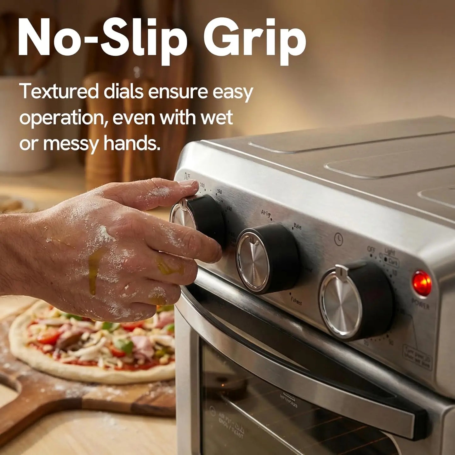 Six-In-One Air Fryer Toaster Oven Combo for Pizza and Toast