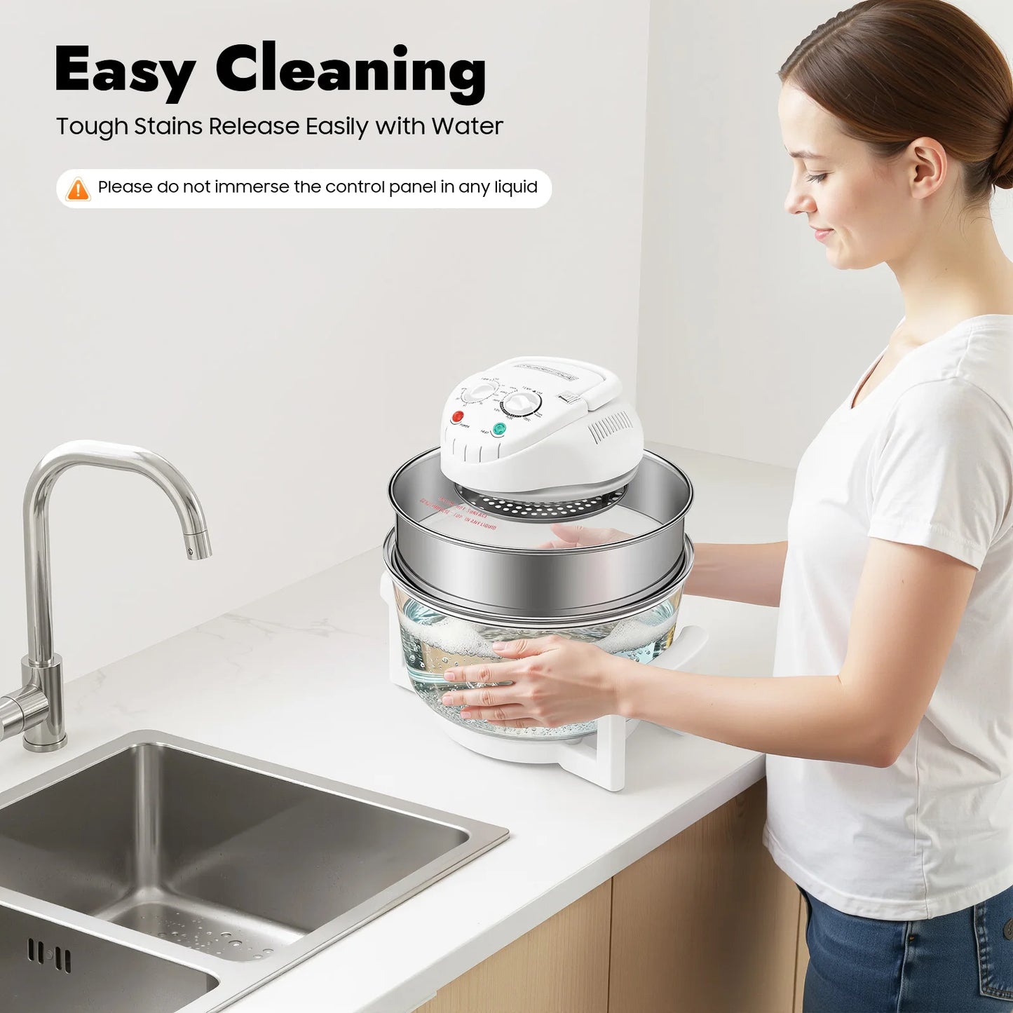 Visual Air Fryer 360 Degree Hot Air Circulation Oil Free