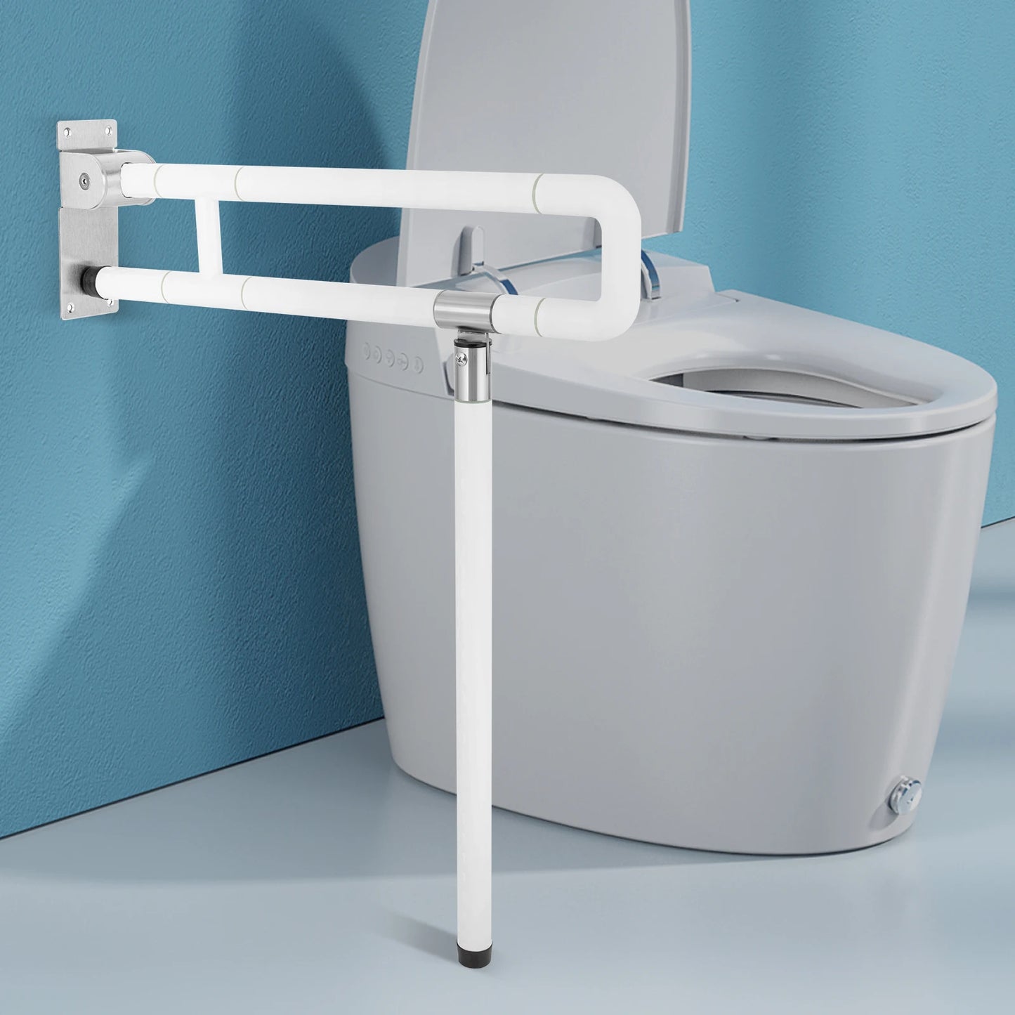 Flip Up Grab Bars for Bathroom Toilet Rails Handicap Grab Bars, Shower Safety Hand Rails for Elderly Bathtub Grab Bar