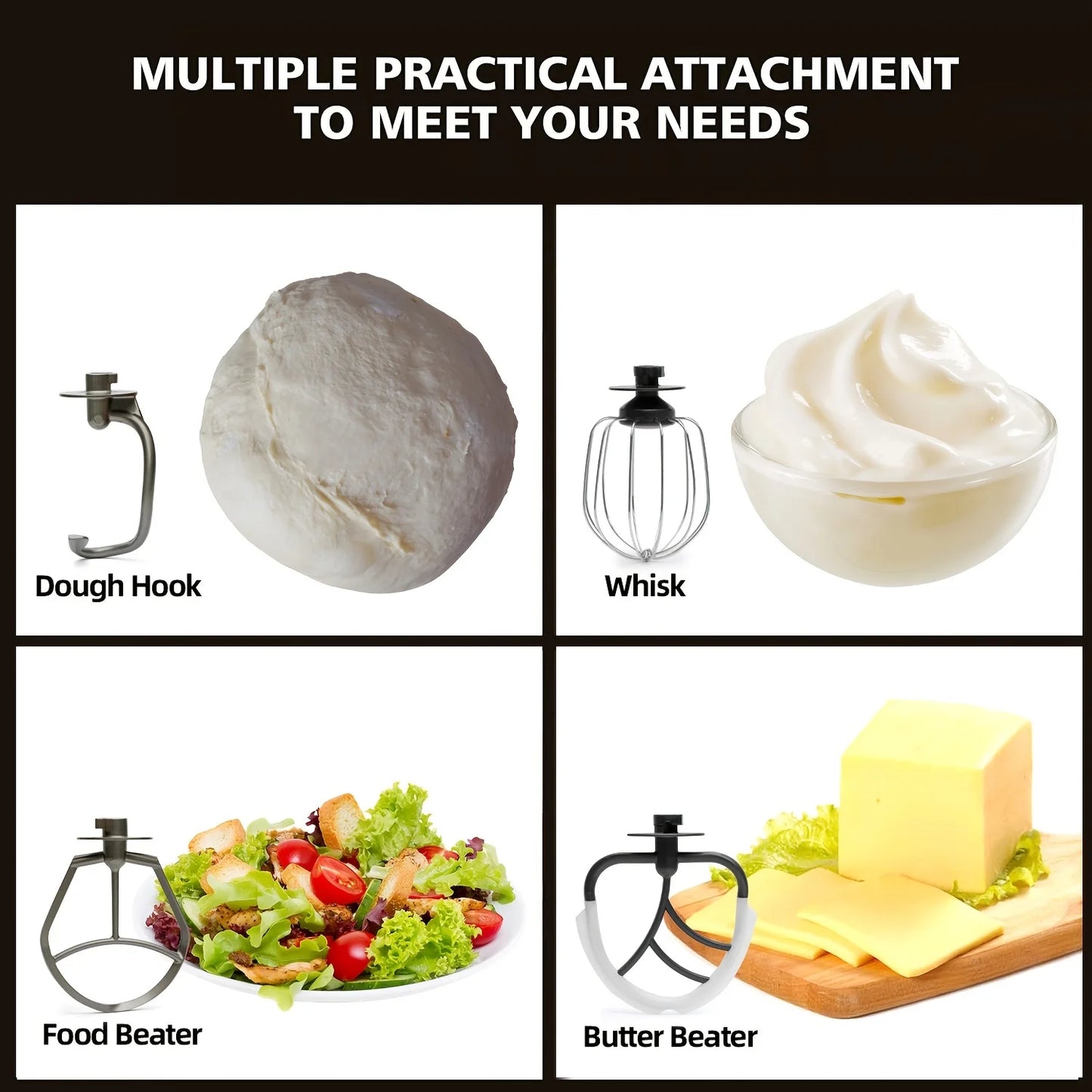 Cheftronic Tilt Head Stand Mixer 500W Six Speed