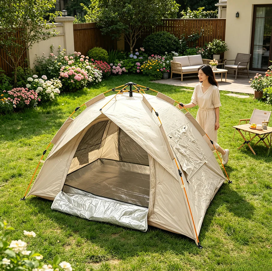 Instant Pop-Up Tent for Camping 2-3 Person Camping Tent Camping Tent with Mesh Deisgn Waterproof Portable With Rolled-up Windows Built-in Hook And Pocket Camping Fishing Hiking