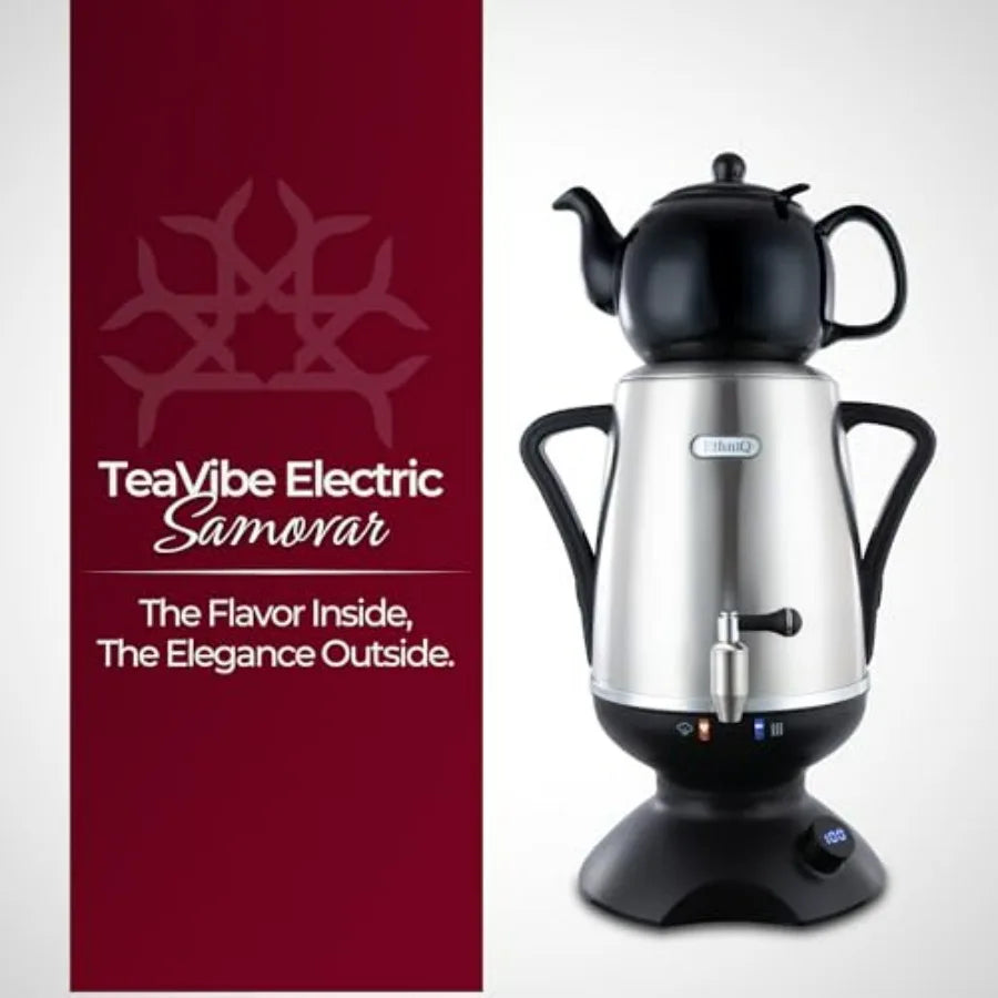 Iosn Electric Samovar Stainless Steel Tea Maker Adjustable Temp Controller