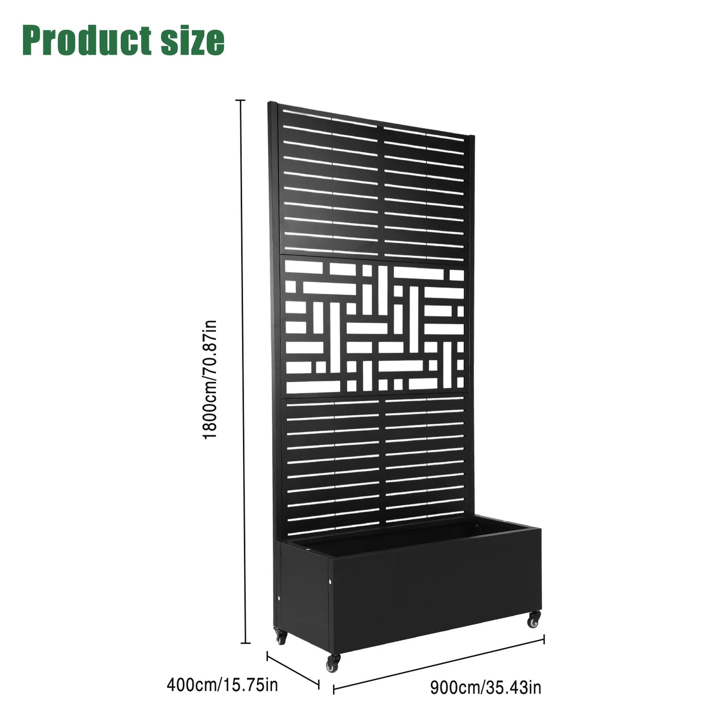 Plant Box with Metal Trellis Outdoor Raised Planter Box Privacy Screen Raised Garden Bed Privacy Planters for Patio Planter Box
