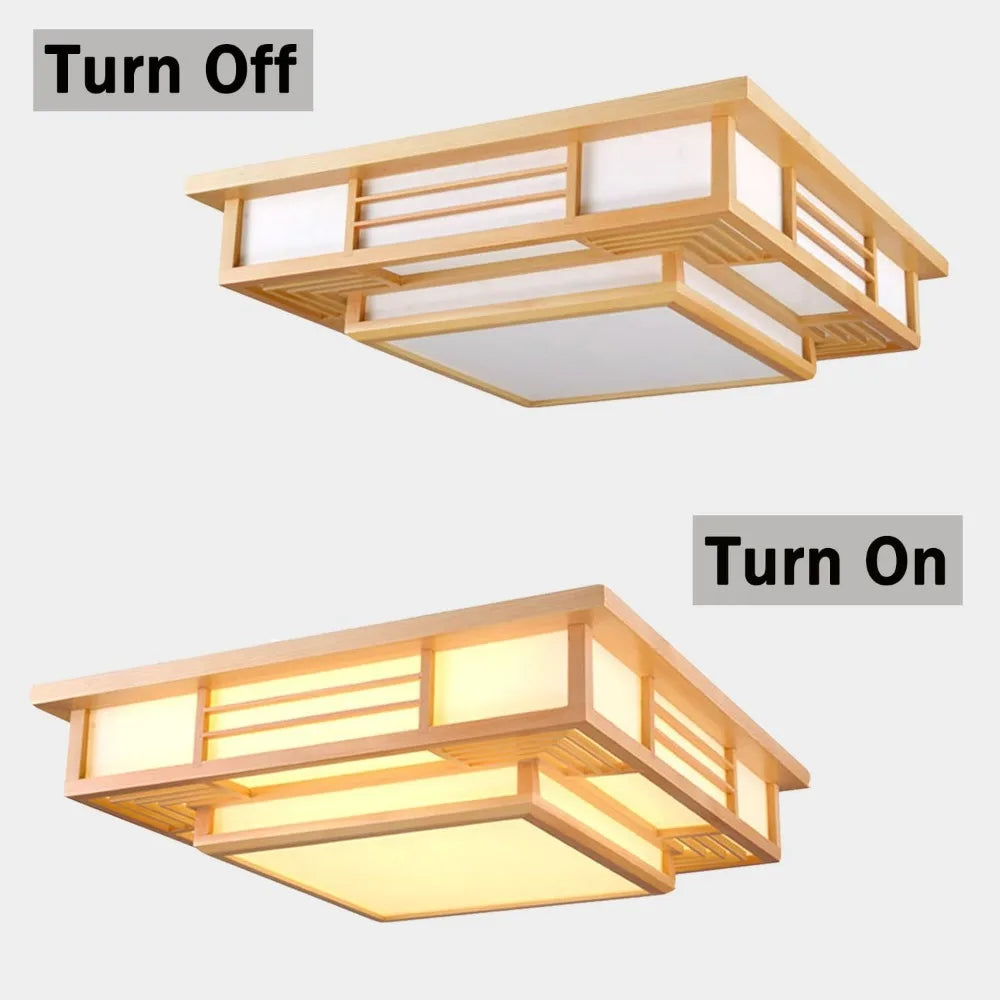 Japanese Style LED Ceiling Light Dimming Zen Close To Ceiling