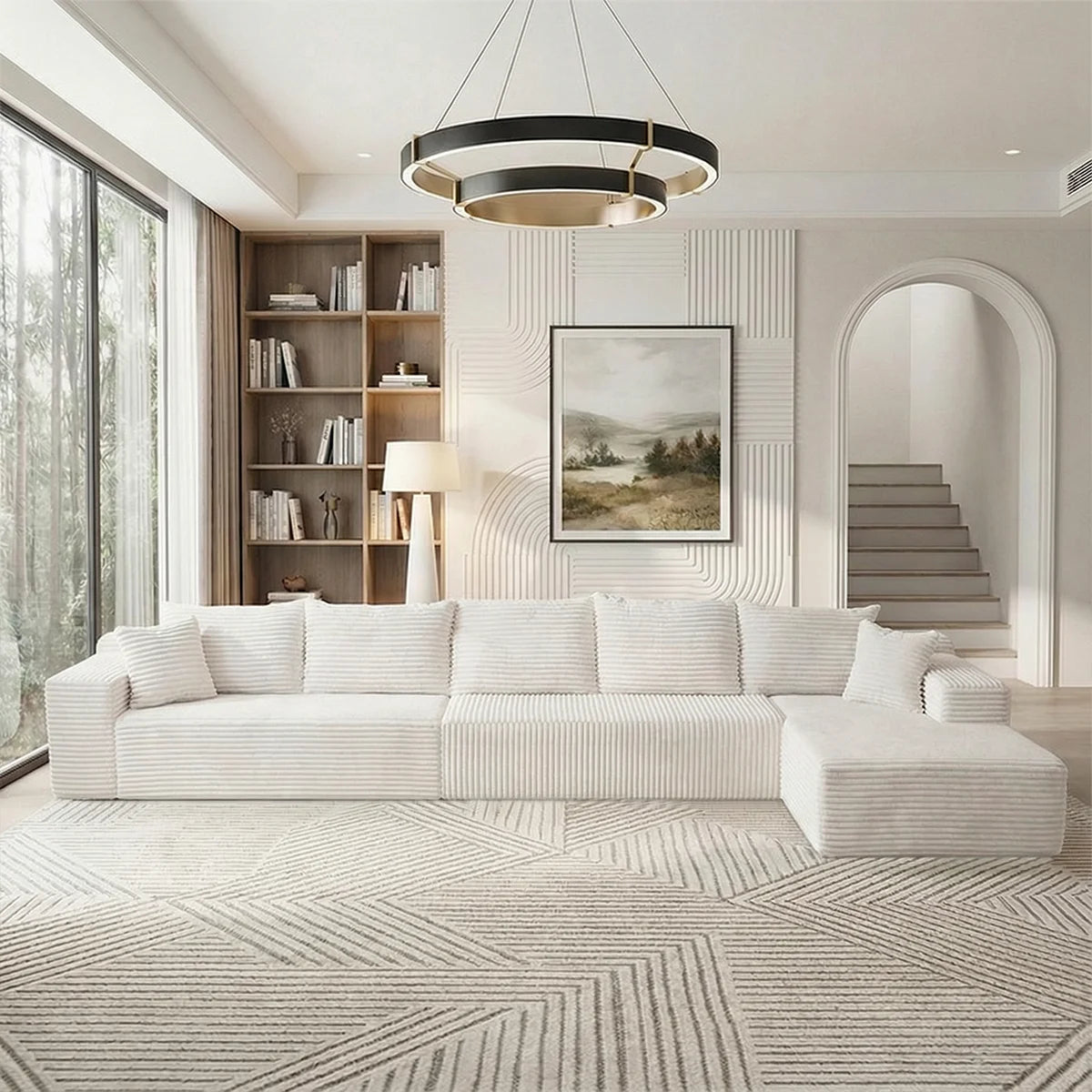 Modular Sofa For Living Room With Modern Design No Assembly