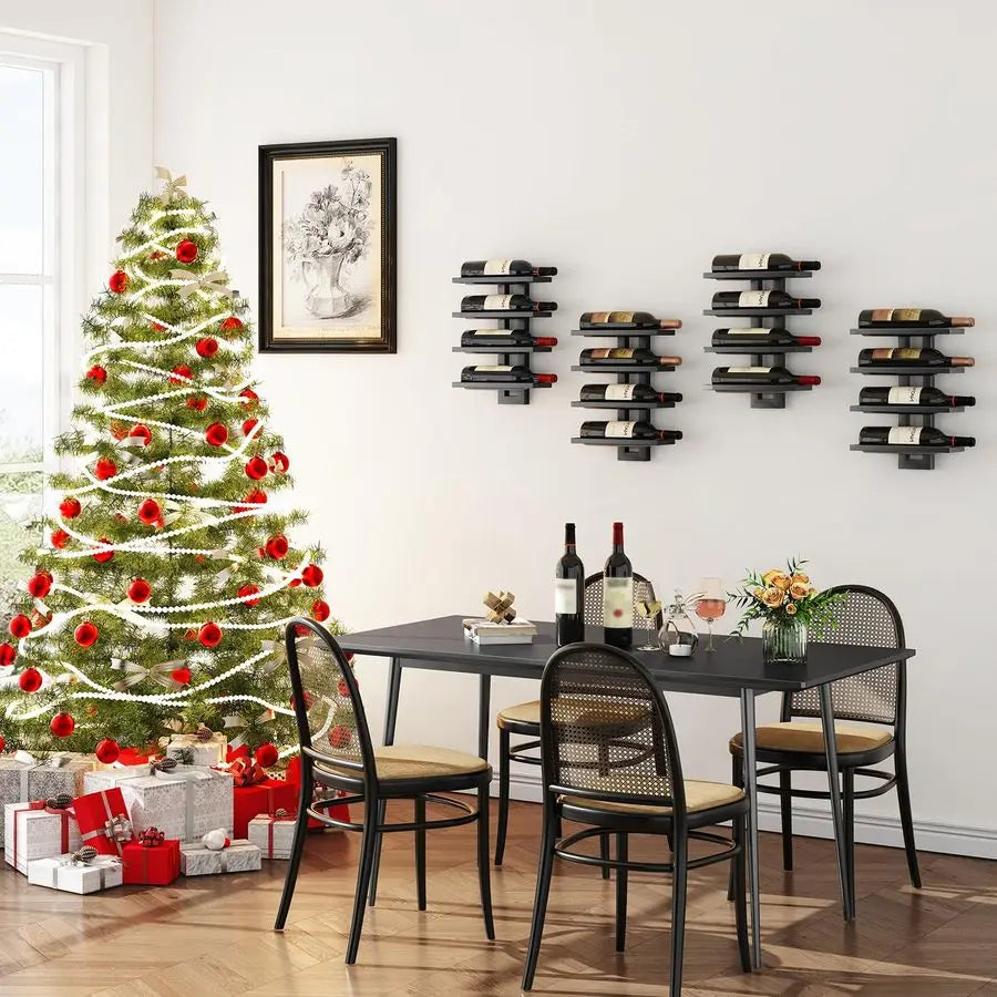 XMSJ Wall Mounted 12 Bottle Wine Rack