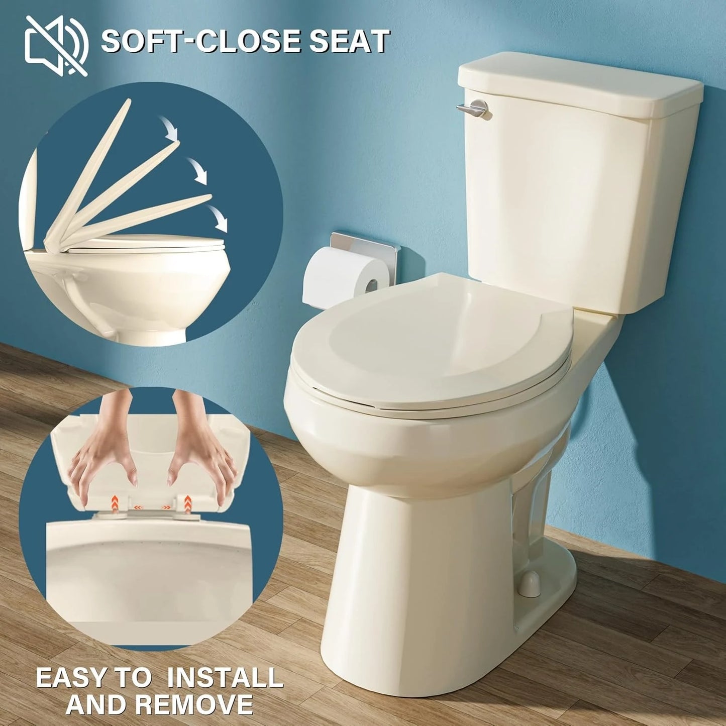 Compact ADA Toilet For Small Bathrooms With Comfortable Bowl