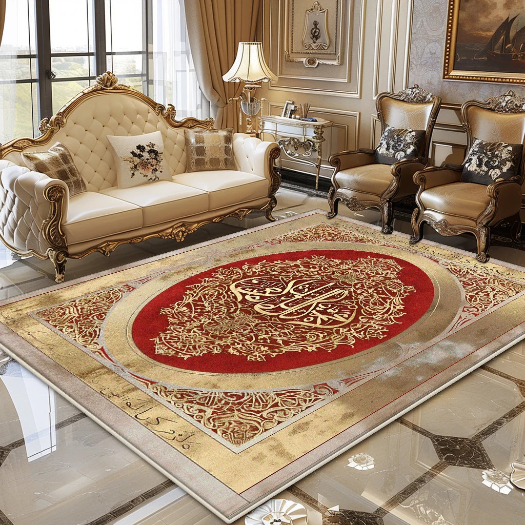 European Luxury Living Room Carpet Soft Fluffy Floor Mat Customizable