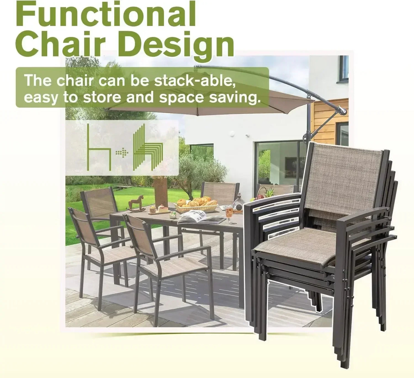 Patio Dining Set 7-Piece Outdoor Table And Chairs