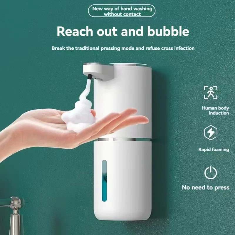 Touchless Foaming Soap Dispenser USB Rechargeable Automatic 4 Level Foam
