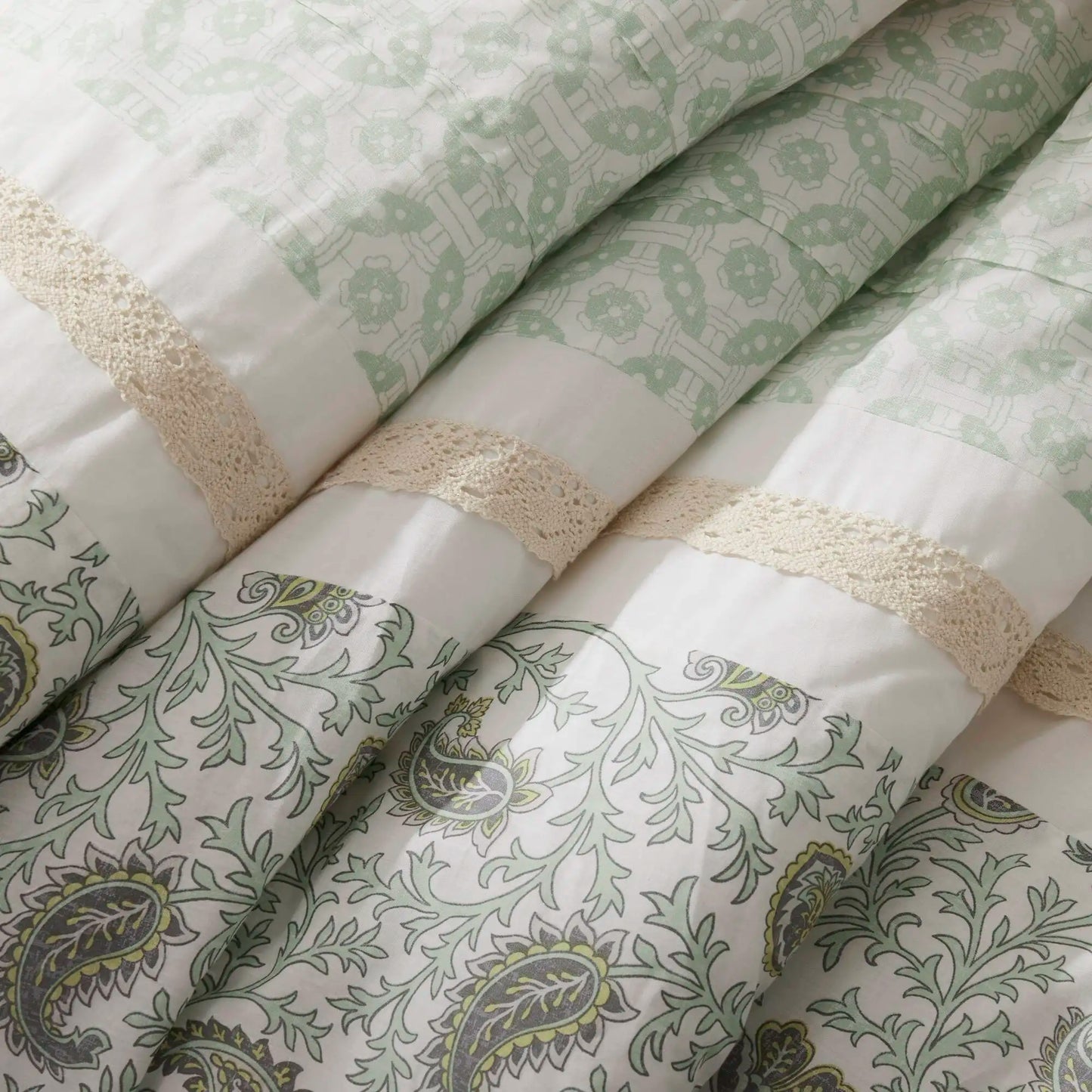 Cotton Percale Comforter Set 9 Piece