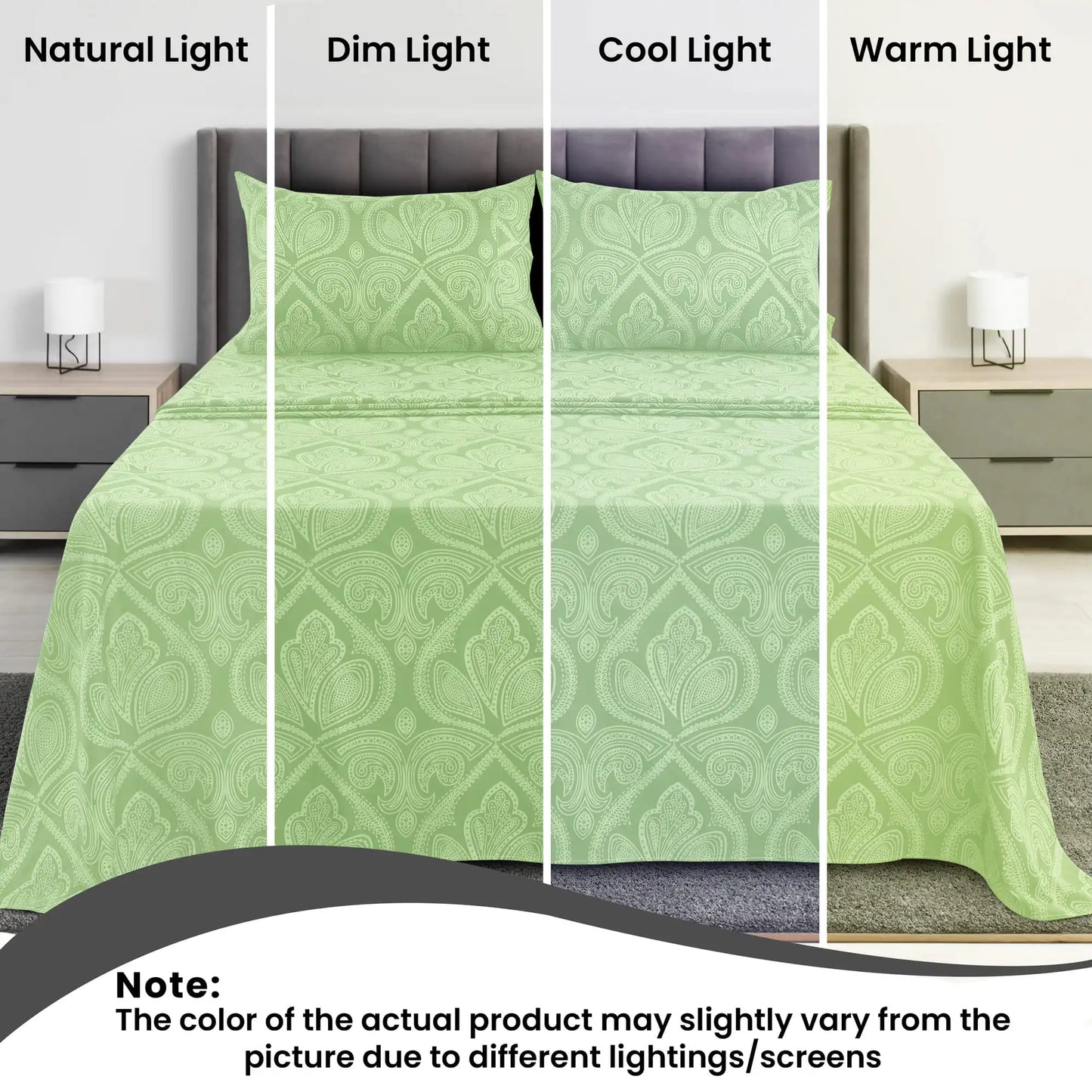 LDC Lux Decor Collection Paisley Microfiber Bed Sheet Set