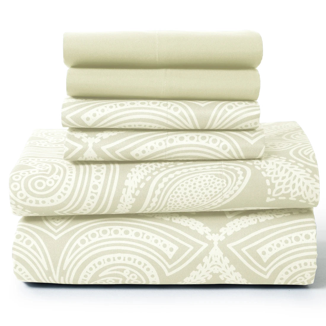 LDC Lux Decor Collection Paisley Microfiber Sheet Set Wrinkle-Free