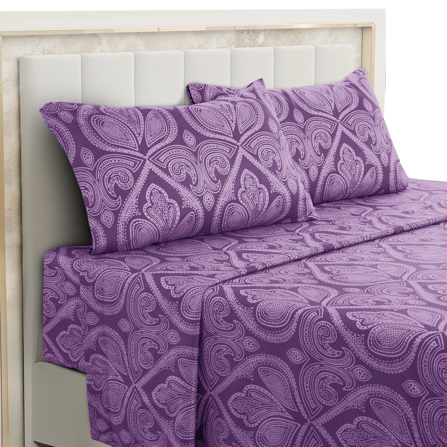 LDC Lux Decor Collection Paisley Microfiber Bed Sheet Set