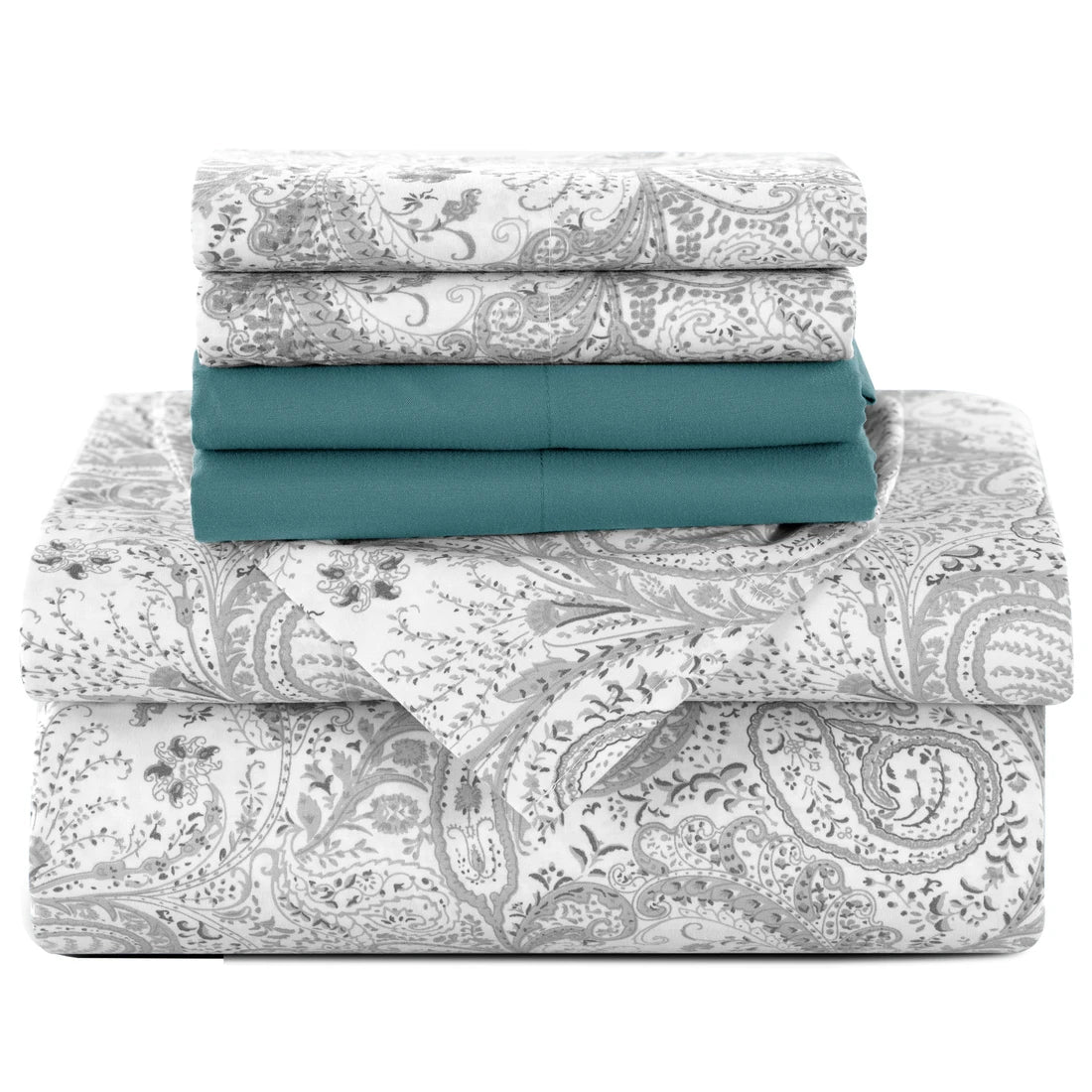 LDC Lux Decor Collection Paisley Microfiber Sheet Set Wrinkle-Free