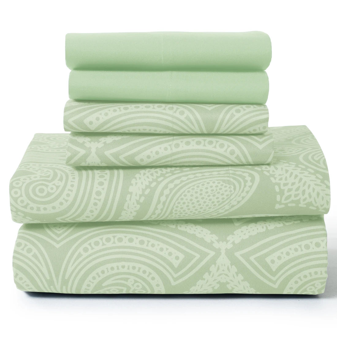 LDC Lux Decor Collection Paisley Microfiber Sheet Set Wrinkle-Free
