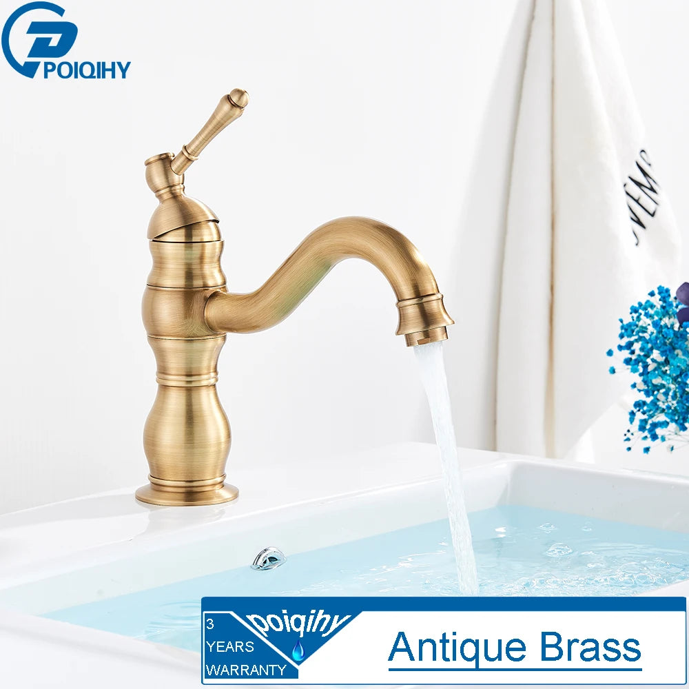 Poqihy Basin Vessel Sink Faucet Deck Mounted One Hole