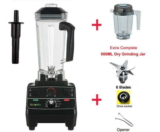 Biolomix 2200W Smart Timer Blender Mixer Juicer Food Processor