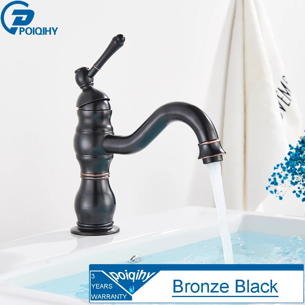Poqihy Basin Vessel Sink Faucet Deck Mounted One Hole