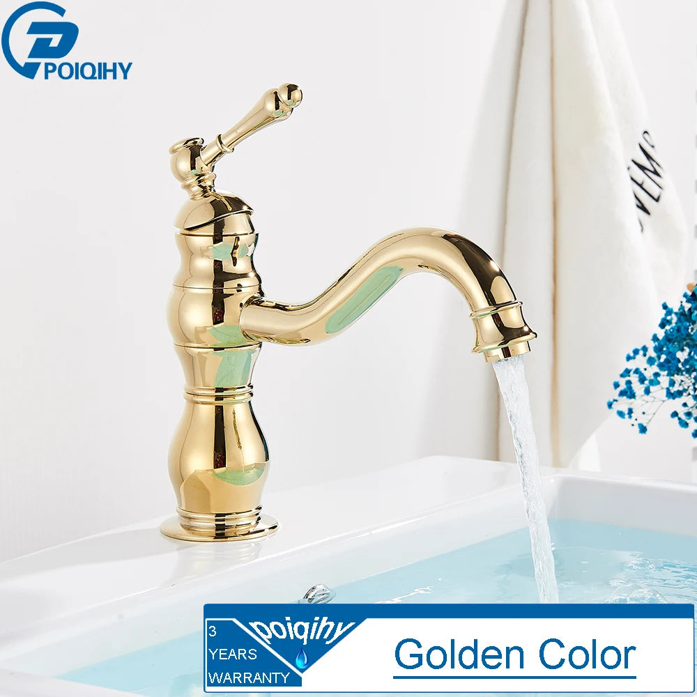 Poqihy Basin Vessel Sink Faucet Deck Mounted One Hole