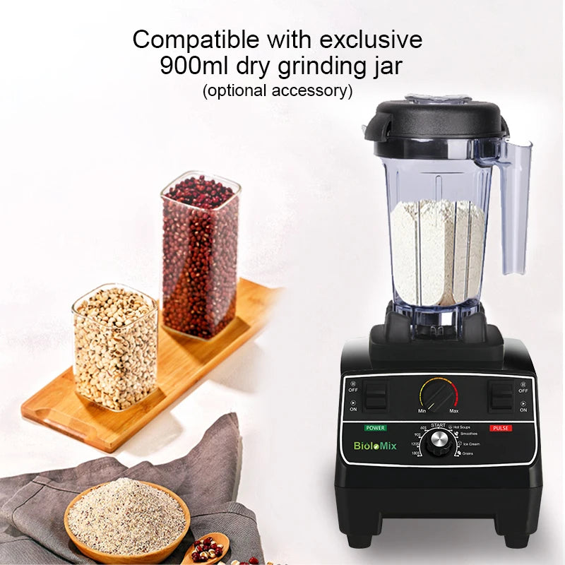 Biolomix 2200W Smart Timer Blender Mixer Juicer Food Processor
