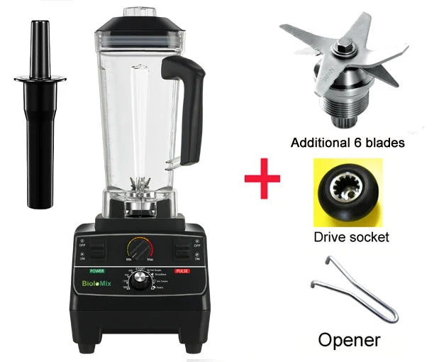 Biolomix 2200W Smart Timer Blender Mixer Juicer Food Processor