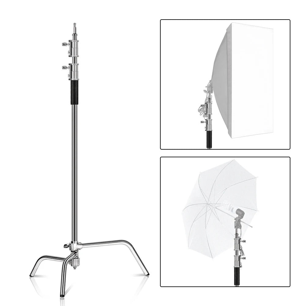 SH Stainless Steel Century Foldable Light Stand C-Stand for Softbox Photography