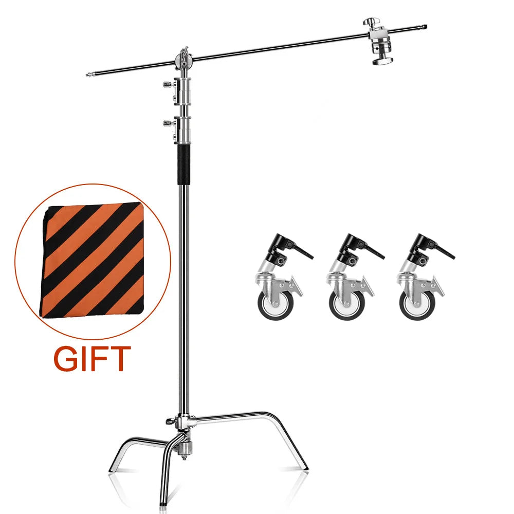 SH Stainless Steel Century Foldable Light Stand C-Stand for Softbox Photography
