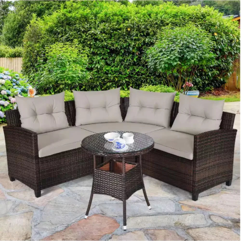 Patio Furniture Sectional Set Outdoor Sofa Garden Lounge