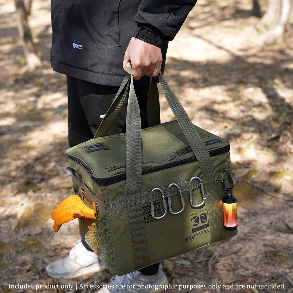 YCB1 42L Tactical Camping Storage Bag Large Capacity Foldable Reusable Ideal for Picnic Utensils and Outdoor Gear