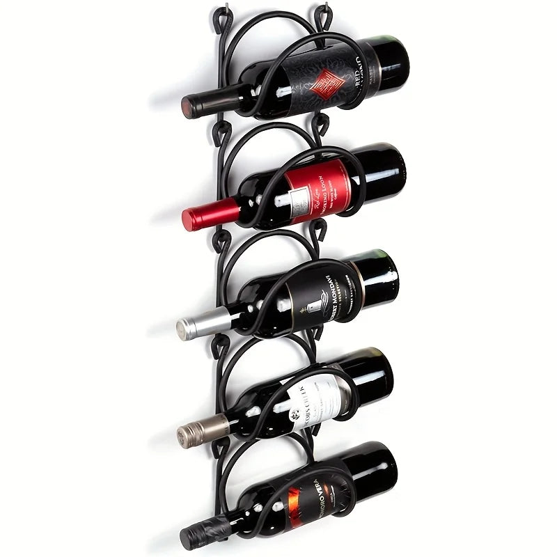 Wrought Iron Towel Rack Wall Mount With Hooks Space Saving