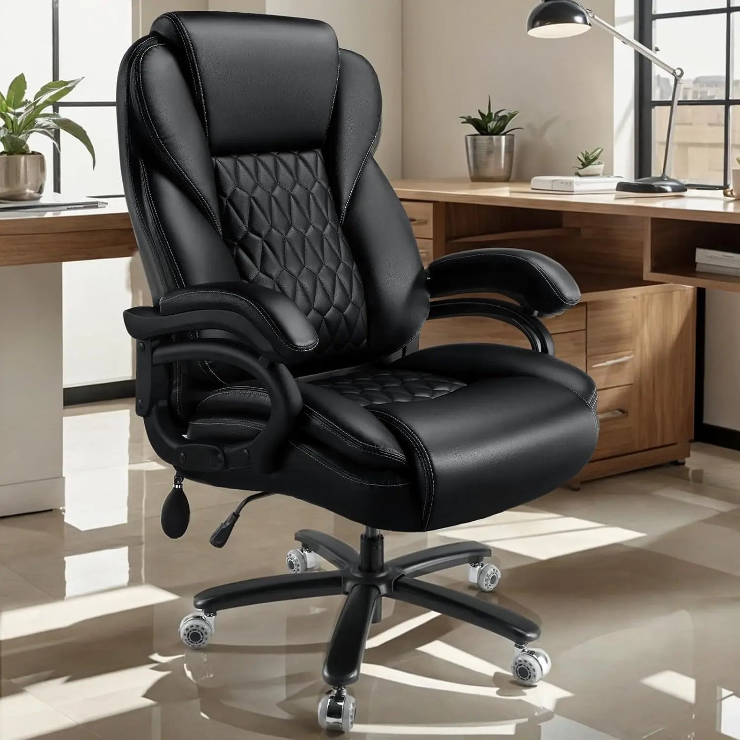 Ergonomic Office Chair With Pocket Spring Cushion And Rugged Frame