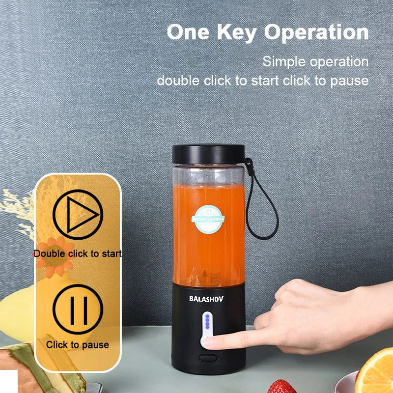 Balashov Portable Electric Juicer Blender USB Rechargeable
