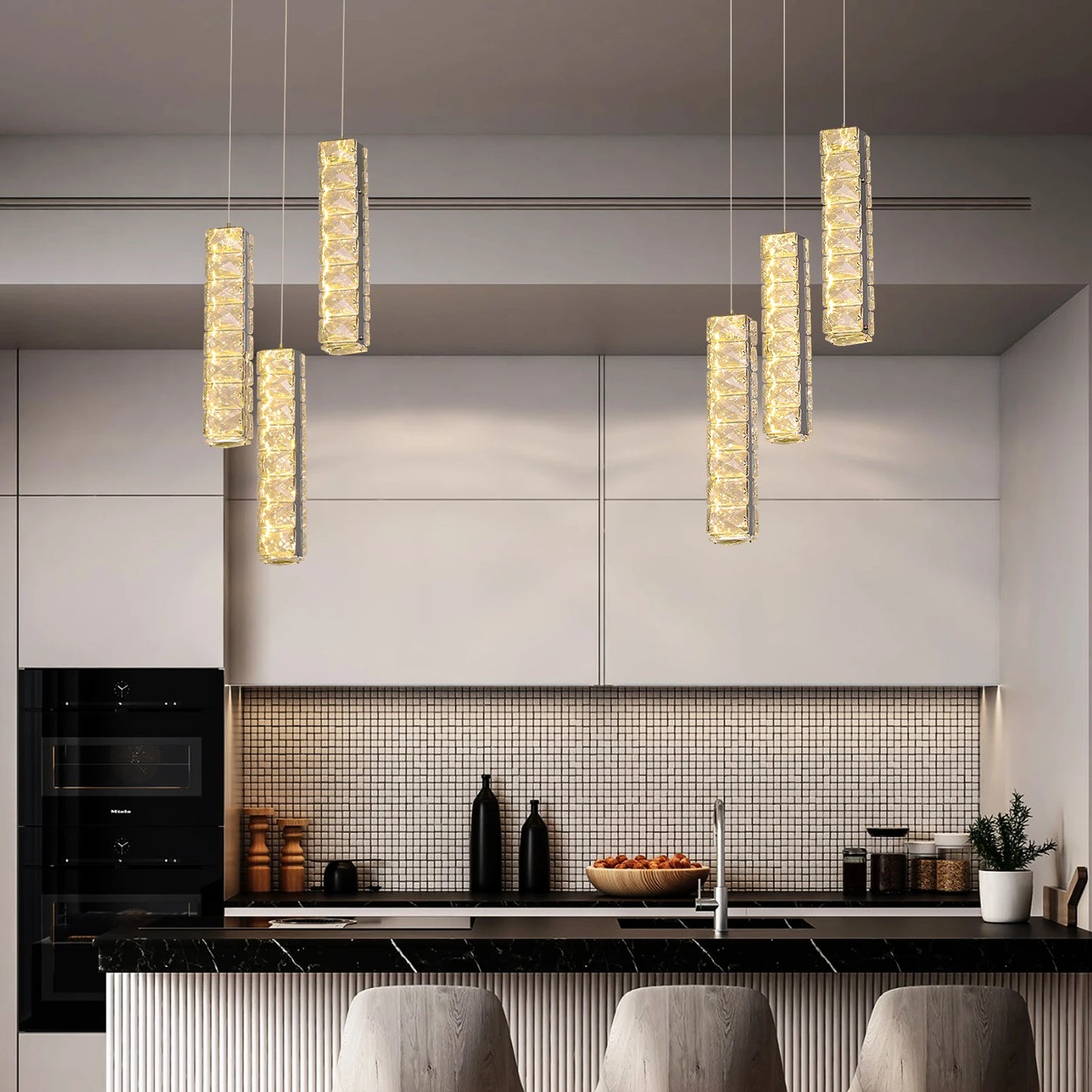 VETRULUS Nordic Crystal LED Pendant Lamp for Living Room