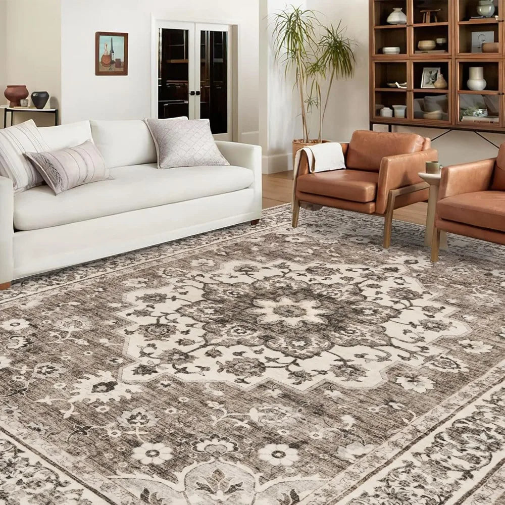 TOPRUUG Washable Oriental Area Rug Indoor Living Room Bedroom Waterproof