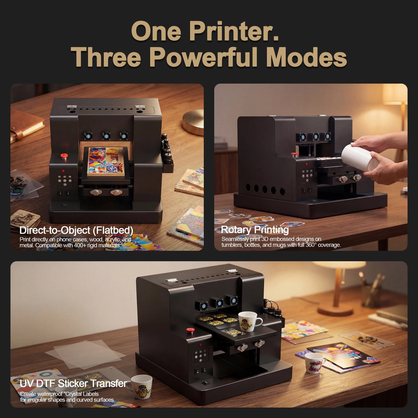 TOPPARTS UV Flatbed Printer For Varnish Phone Case Printing