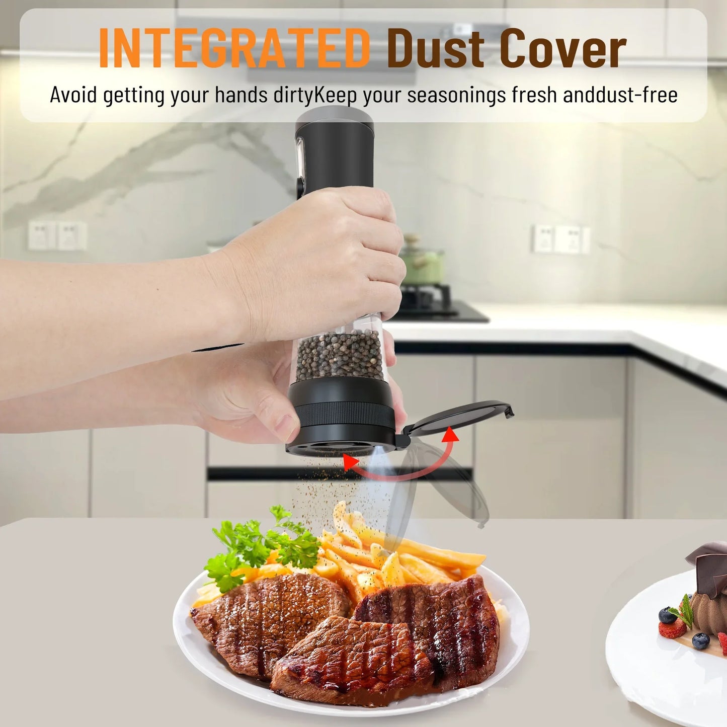 Kankeirr Electric Pepper And Salt Grinder With Rechargeable Base LED