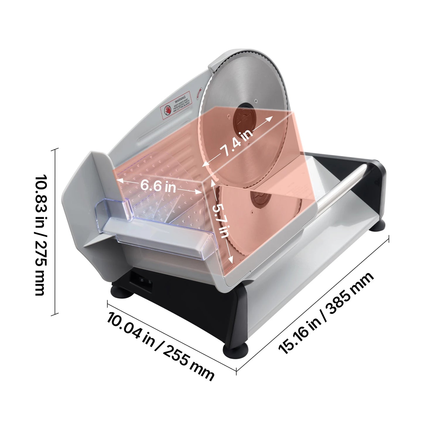 SucceBuy Electric Meat Slicer With Dual SUS420 Blades