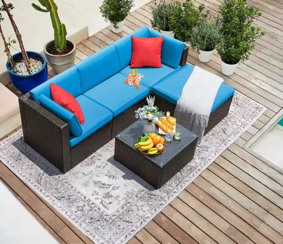 Patio Furniture Sectional Set Outdoor Sofa Garden Lounge