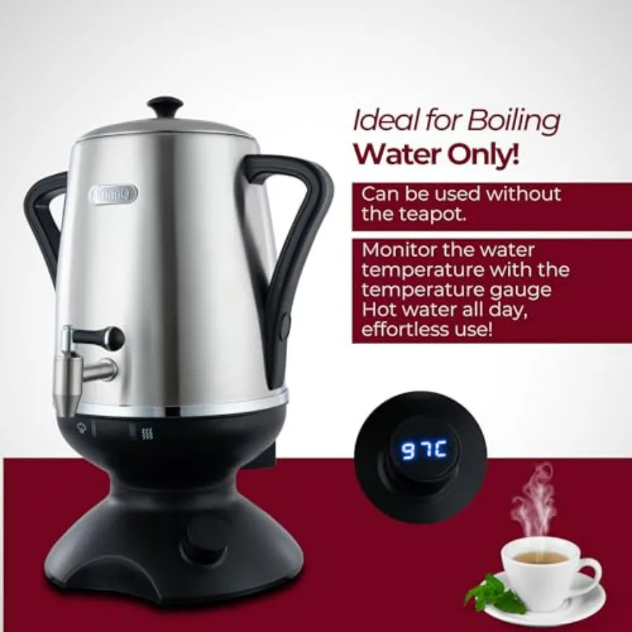 Iosn Electric Samovar Stainless Steel Tea Maker Adjustable Temp Controller