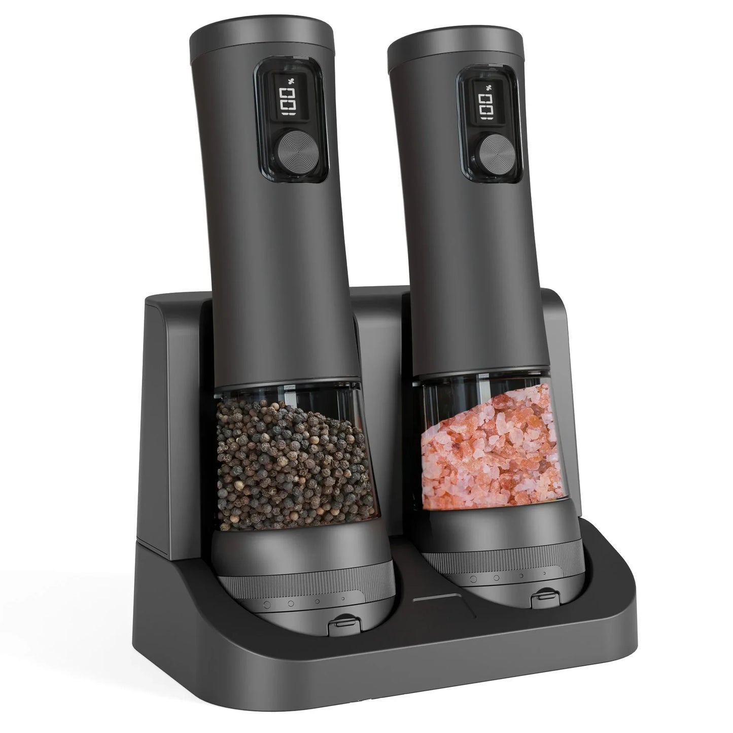 Kankeirr Electric Pepper And Salt Grinder With Rechargeable Base LED