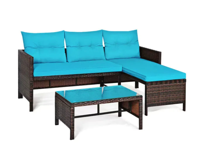 Patio Furniture Sectional Set Outdoor Sofa Garden Lounge