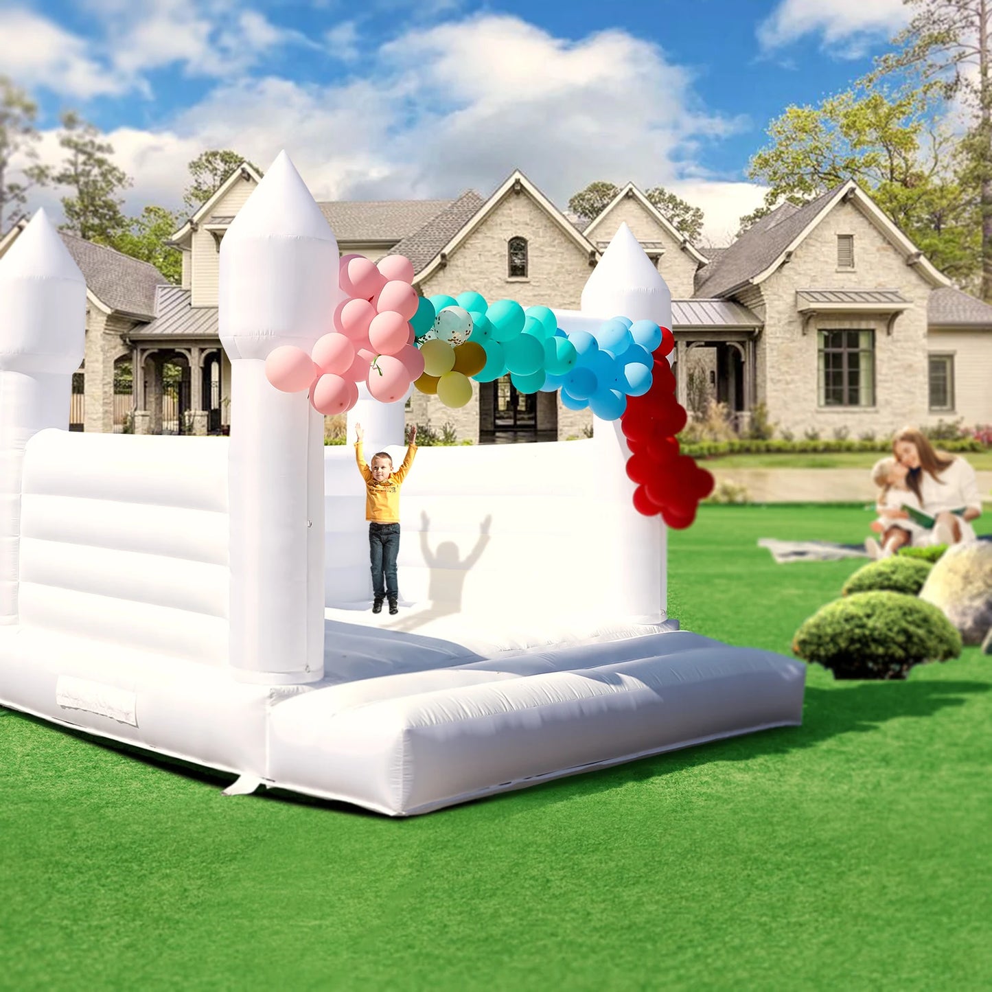 RTS Inflatable Giant Kids Bounce House PVC Castle for Parties