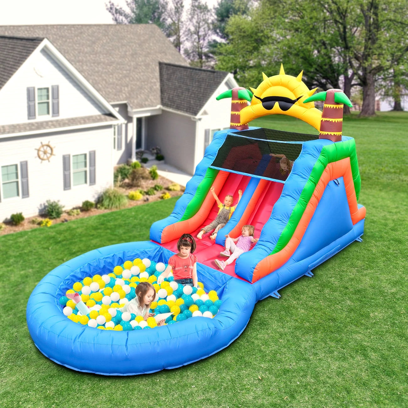 KING INFLATABLE Water Slide and Commercial Bounce House