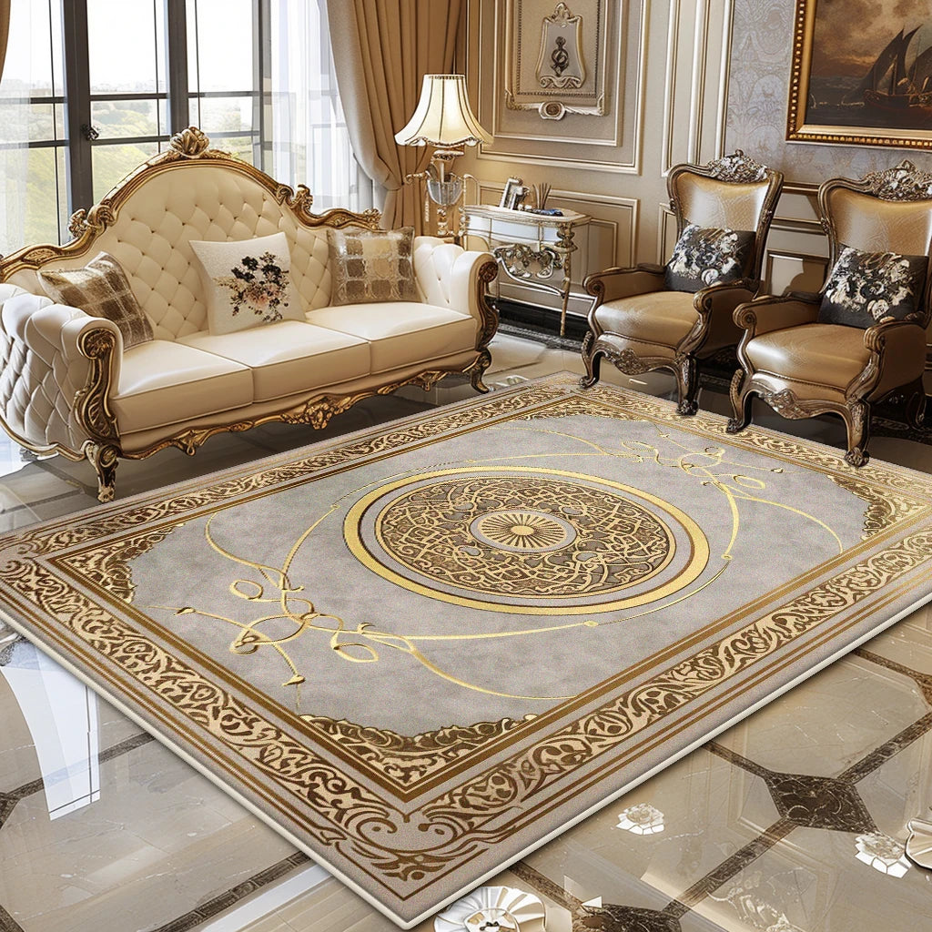 European Luxury Living Room Carpet Soft Fluffy Floor Mat Customizable