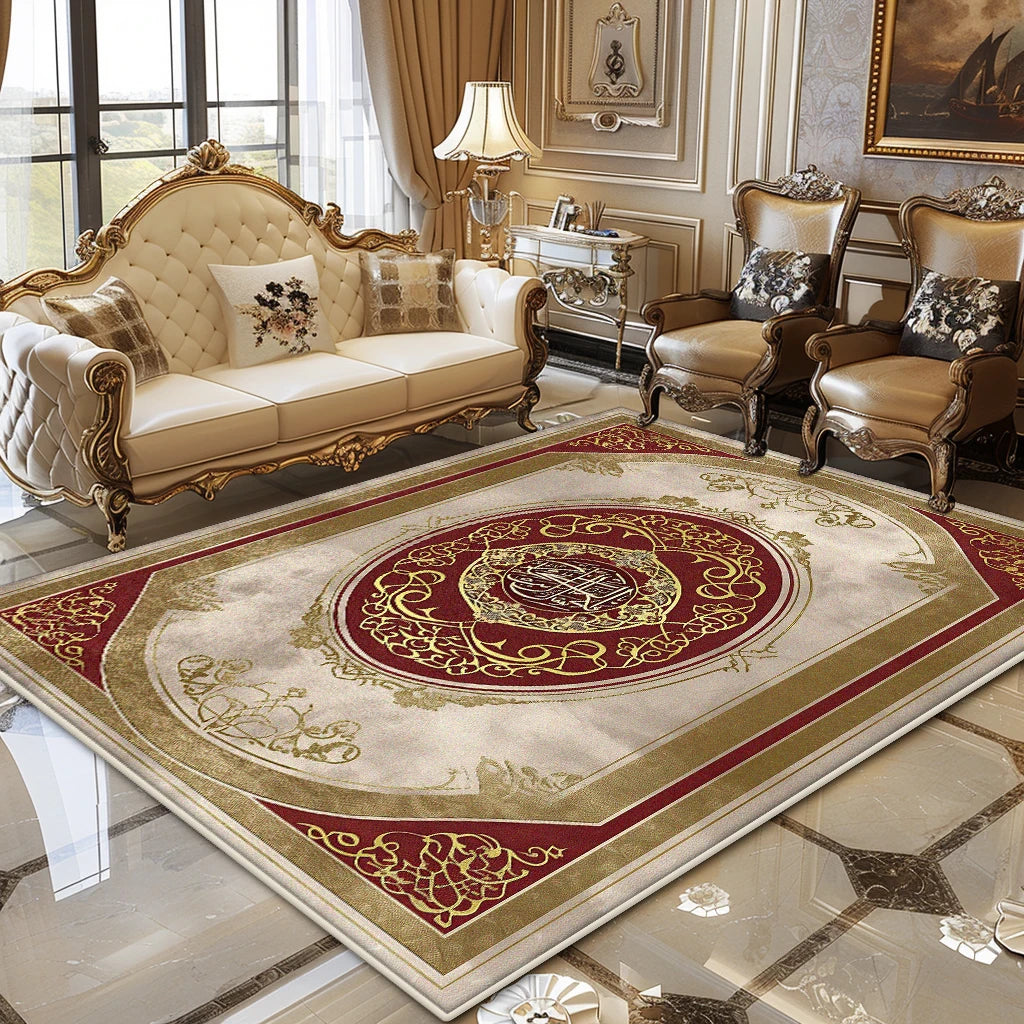 European Luxury Living Room Carpet Soft Fluffy Floor Mat Customizable