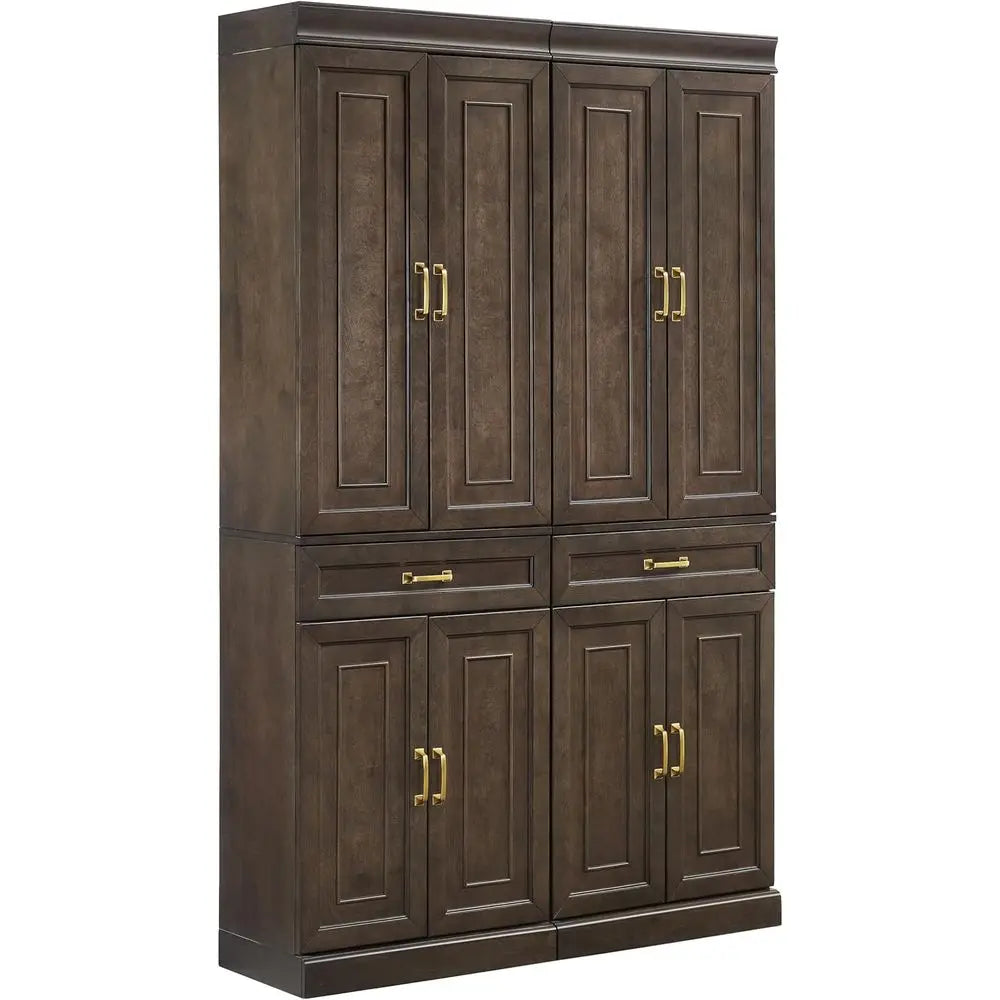 Stanton 2-Piece Pantry Storage Cabinet Set with Shelves, Kitchen, Dining, or Laundry Room, Coee