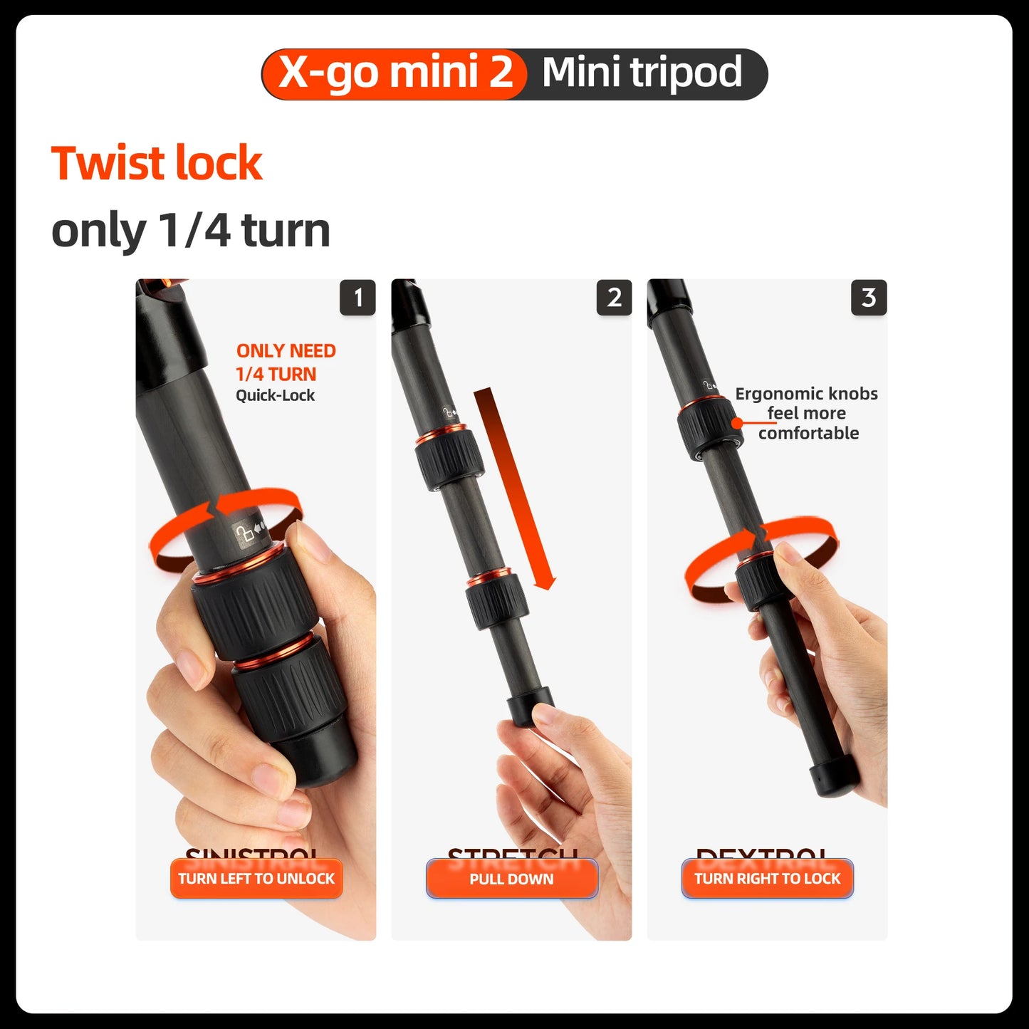 Fotopro X-GO MINI2 Mini Tripod with Ball Head for Cameras