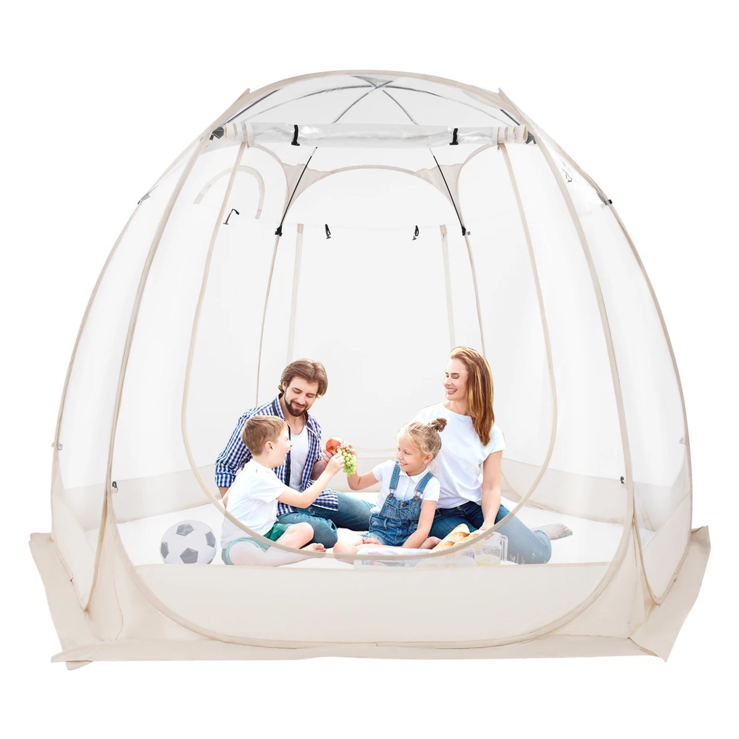 Clear Pop Up Bubble Tent Garden Courtyard Tent Camping Tent for Outdoor Lawns, Backyards  3*2.05m/9.84*6.73ft