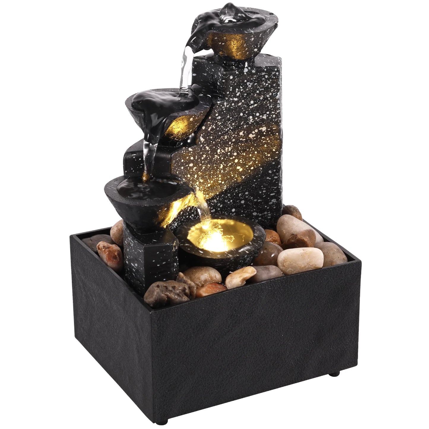 Art Waterfall Desk Fountain Ornament for Living Room Office